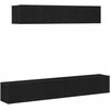 TV staliukas TV spintelių komplektas 4 pcs Juodojo ąžuolo Apdirbta mediena