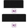 TV staliukas TV spintelių komplektas 4 pcs Juodojo ąžuolo Apdirbta mediena