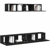 TV staliukas TV spintelių komplektas 4 pcs Juodojo ąžuolo Apdirbta mediena
