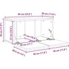 TV staliukas TV spintelių komplektas 4 pcs Senovinis medis 60 x 30 x 30 cm