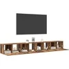 TV staliukas TV spintelių komplektas 4 pcs Senovinis medis 60 x 30 x 30 cm