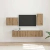 TV staliukas TV sieninio kabineto komplektas 4 pcs Amatininkų ąžuolas