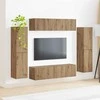 TV staliukas TV spintelių komplektas 8 pcs Amatininkų ąžuolas