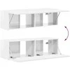 TV staliukas Televizoriaus spintelė 8 pcs Aukštai blizganti balta