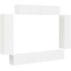 TV staliukas Televizoriaus spintelė 8 pcs Balta