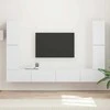 TV staliukas TV spintelių komplektas 8 pcs Balta Apdirbta mediena
