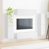 TV staliukas TV spintelių komplektas 8 pcs Balta Apdirbta mediena