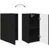 TV staliukas TV sieninio kabineto komplektas 4 pcs Juoda Apdirbta mediena