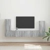 TV staliukas TV spintelių komplektas 4 pcs Pilkas Sonoma Apdirbta mediena