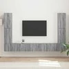 TV staliukas TV spintelių komplektas 8 pcs Pilkas Sonoma Apdirbta mediena