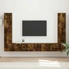 TV staliukas TV spintelių komplektas 8 pcs Rūkyta ąžuolas Apdirbta mediena