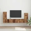 TV staliukas TV spintelių komplektas 4 pcs Senovinis medis Apdirbta mediena