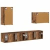 TV staliukas TV sieninio kabineto komplektas 4 pcs Senas medis