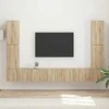 TV staliukas TV spintelių komplektas 8 pcs Sonoma ąžuolas Apdirbta mediena