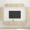 TV staliukas Televizoriaus spintelė 8 pcs Sonoma ąžuolas