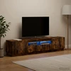 TV staliukas 3 dalių LED televizoriaus spintelė HOORN 3 vnt. Dūminio ąžuolo