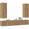 TV staliukas 5 dalių sieninis televizoriaus spintelės komplektas Artisan Oak