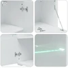 TV staliukas 5 dalių televizoriaus spintelės su LED apšvietimu, alyvuogių žalios spalvos, inžinerinė mediena
