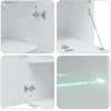 TV staliukas 5 dalių televizoriaus spintelės su LED apšvietimu, matinės indigo spalvos, inžinerinė mediena