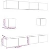 TV staliukas 6 dalių sieninis televizoriaus spintelės komplektas Artisan Oak