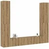 TV staliukas 6 dalių sieninis televizoriaus spintelės komplektas Artisan Oak