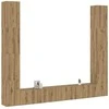 TV staliukas 6 dalių sieninis televizoriaus spintelės komplektas Artisan Oak