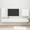 TV staliukas TV sieninio kabineto komplektas 6 pcs Balta