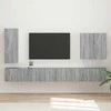 TV staliukas TV sieninio kabineto komplektas 6 pcs Pilkas Sonoma
