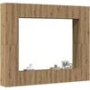 TV staliukas 8 dalių sieninis televizoriaus spintelės komplektas Artisan Oak
