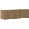 TV staliukas 8 dalių sieninis televizoriaus spintelės komplektas Artisan Oak