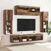 TV staliukas TV spintelių komplektas 6 pcs Sena mediena Apdirbta mediena