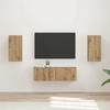 TV staliukas TV sieninio kabineto komplektas 4 pcs Amatininkų ąžuolas