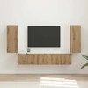 TV staliukas TV sieninio kabineto komplektas 4 pcs Amatininkų ąžuolas