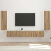 TV staliukas TV sieninio kabineto komplektas 4 pcs Amatininkų ąžuolas