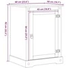 TV staliukas HiFi spintelė Balta 60 x 50 x 82 cm Kietos pušies mediena
