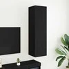 TV staliukas Sieninis televizoriaus stovas Juodas ąžuolas 30,5 x 30 x 110 cm