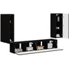 TV staliukas TV sieninio kabineto komplektas 4 pcs Juoda Apdirbta mediena