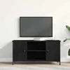 TV staliukas Televizoriaus spintelė juoda ąžuolo 100 x 40 x 50 cm