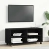 TV staliukas Televizoriaus spintelė Juoda 90 x 35 x 40.5 cm Apdirbta mediena