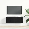 TV staliukas Televizoriaus spintelė Juodas ąžuolas 80 x 30 x 30 cm