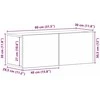 TV staliukas Televizoriaus spintelė Juodas ąžuolas 80 x 30 x 30 cm