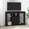 TV staliukas Kampinė LED televizoriaus spinta 100x40x68cm Juoda