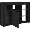 TV staliukas Kampinė LED televizoriaus spinta 100x40x68cm Juoda