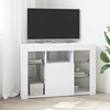 TV staliukas Kampinė LED televizoriaus spinta Balta 100x40x68cm