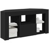 TV staliukas Kampinė LED televizoriaus spinta Juoda 100 x 40 x 50 cm