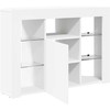 TV staliukas Kampinė LED televizoriaus spinta Balta 100x40x68cm