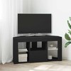 TV staliukas Kampinė LED televizoriaus spinta Juoda 100 x 40 x 50 cm