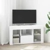 TV staliukas Kampinė LED televizoriaus spinta Balta 100 x 40 x 50 cm