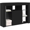 TV staliukas Kampinė LED televizoriaus spinta 100x40x68cm Juoda
