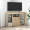 TV staliukas Kampinė LED televizoriaus spinta Sonoma ąžuolas 100x40x68cm